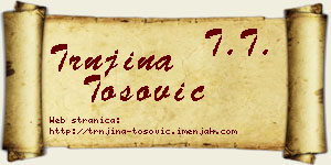 Trnjina Tošović vizit kartica